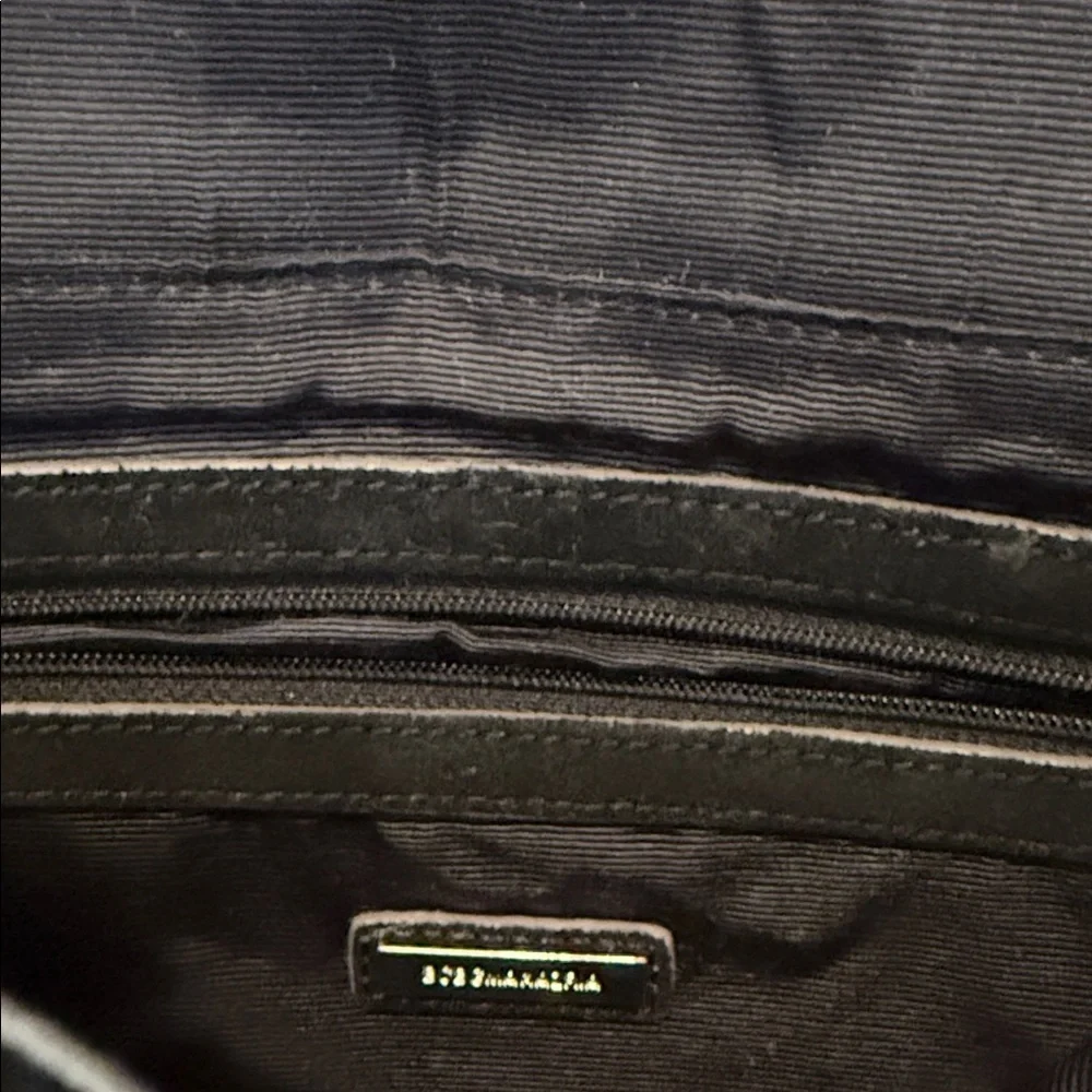 BCBGMaxAzria Black Clutch with Silver Accents